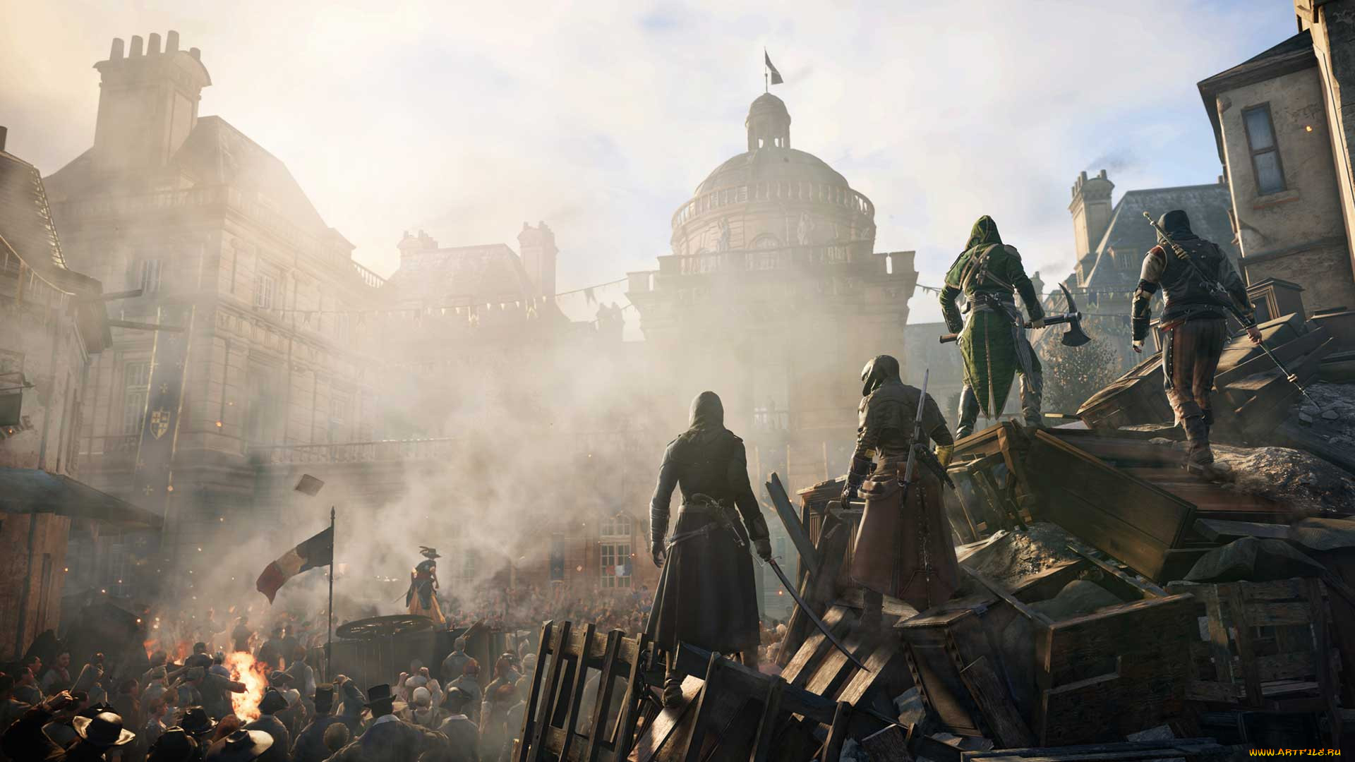 Обои Assassin`s Creed Unity Видео Игры Assassin`s Creed Unity, обои для  рабочего стола, фотографии assassin`s creed unity, видео игры, - assassin`s  creed unity, барикады Обои для рабочего стола, скачать обои картинки  заставки